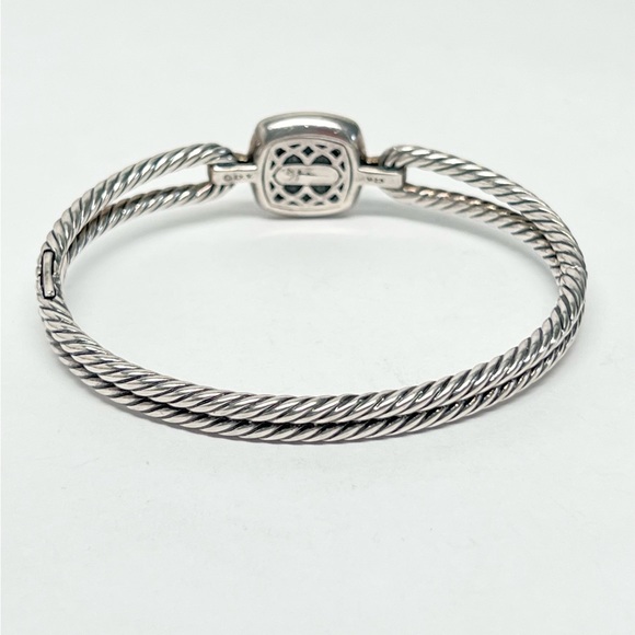 David Yurman Black Orchid Diamond Albion Double Cable Bracelet .925 - Picture 6 of 9